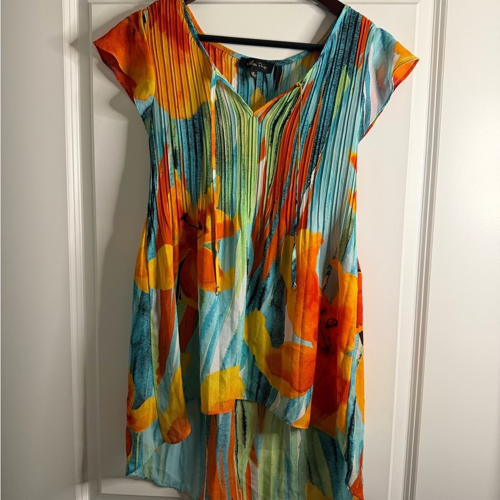 melissa paige colorful blouse.